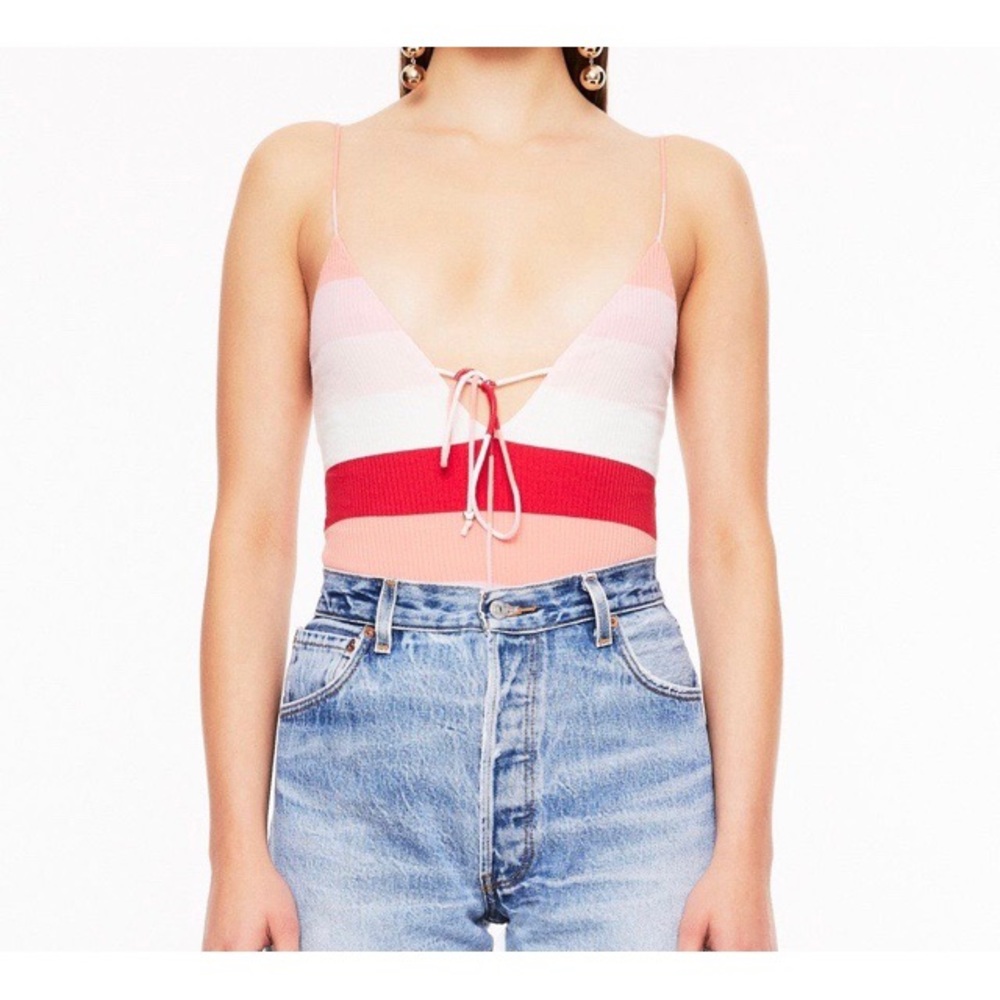 NWOT AFRM Phoebe Ombré Stripe Bodysuit